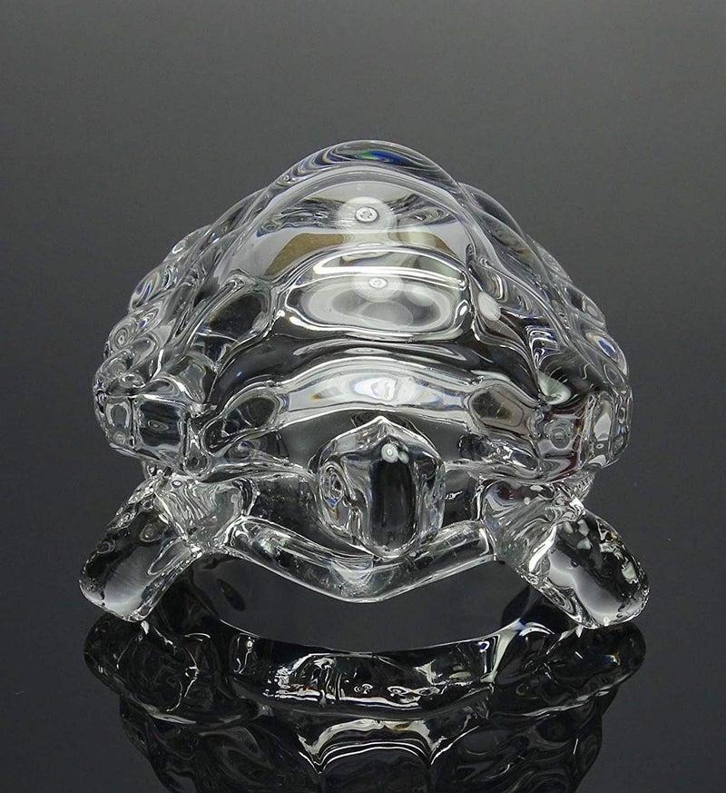IS4A WhopperIndia Crystal Peace n Luck Glass Tortoise Figurine - Lucky Gift - Image 2